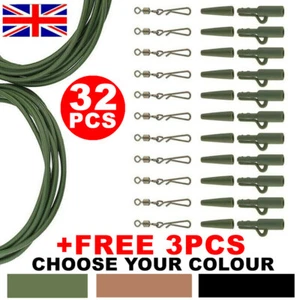 32X LEAD CLIPS FOR CARP FISHING END TACKLE WEIGHT QUICK CHANGE SWIVELS RIG TUBE - Picture 1 of 7