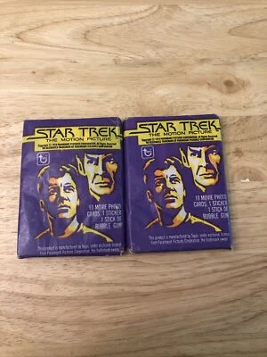 2 Pack Lot 1979 Star Trek The Motion Picture Trading Cards Sealed Packs Unopened - Image 1 of 3