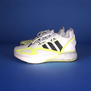 Adidas ZX 2K Boost J White & Volt Athletic Training Shoes Sz 6 NWOT GY5062 - Picture 1 of 9