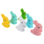  6 Pcs Mini Bunny Figurines Delicate Rabbit Office Venue Setting Props Modeling