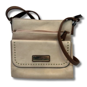 Marc New York Andrew Marc purse pink nude with brown gold accents crossbody - Picture 1 of 18