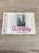 Vintage Ardath Tobacco Co LTD Chief Whip 20 Cigarettes Tobacco Empty Packet Box