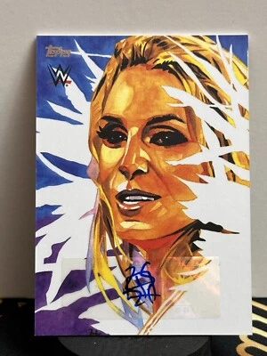 2021 WWE TOPPS UNDISPUTED CHARLOTTE FLAIR SKETCH ART ROB SCHAMBERGER SSP AUTO/10 - Image 1 of 2