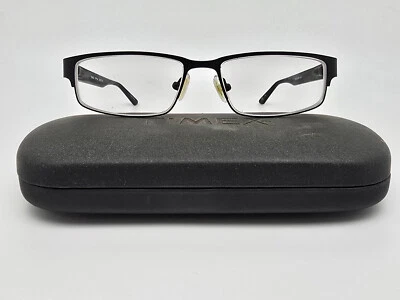 TMX by Timex Downforce Black Brown Rectangular Eyeglasses Frame w Case 50-15-140 - Image 1 of 4