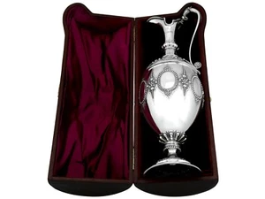 Antique Victorian Sterling Silver Wine / Water Jug (1869) - Picture 1 of 12