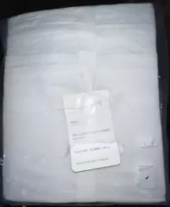 Pottery Barn Belgian Flax Linen White 18" Drop Bedskirt Full NEW - Picture 1 of 15