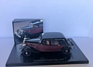 Macchina Citroen Traction 11A Coupé Lungo 1/43 Universal Hobbies Sul Base Vetro - Foto 1 di 3