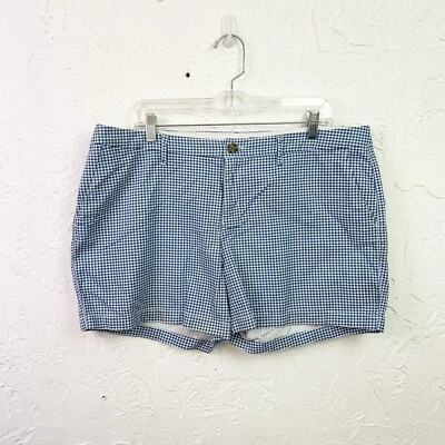 Old Navy Blue Gingham Plaid Chino Shorts Size 14 - Image 1 of 4