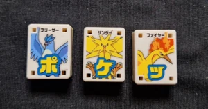 Articuno Moltres Zapdos Pokemon Rare Japanese Ponjan Mahjong Tile Nintendo TOMY - Bild 1 von 2