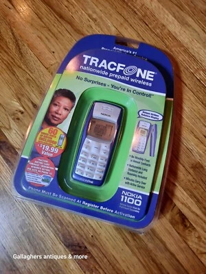 De colección Nuevo Nokia 1100 Tracfone Teléfono Celular Mensajería de Texto Llamada Espera Voz Foto 1 de 4