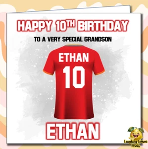 Personalised Liverpool Football Birthday Card Son Grandson Nephew Daughter /IA - Picture 1 of 3