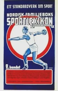 Original Vintage Plakat SKANDINAVISCHES SPORTLEXIKON DISKUS 1940 - Bild 1 von 1