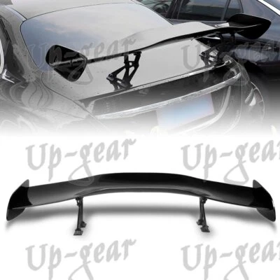 TYPE-1 Universal 57" Painted Black ABS GT Style Trunk Spoiler Wing Aluminum Leg - Image 1 of 4