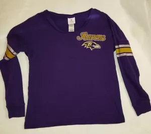 Girls Ravens Football Long Sleeve Sweater Size Large Glitter Embellished - Picture 1 of 4