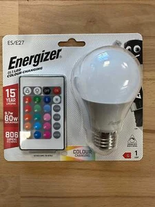 S14542 ENERGIZER Colour Changing E27 GLS LED RGB+W With Remote Control - Picture 1 of 3