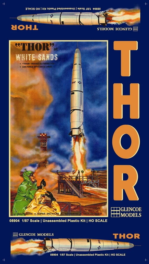 GLENCOE re-release of ADAMS 1/87TH SCALE THOR ROCKET MODEL KIT#8904~NEW in BOX - Image 1 of 1