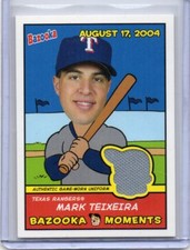 MARK TEIXEIRA Rangers / Yankees 2005 Topps Bazooka Game-Worn Jersey Uniform