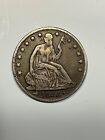 1855 O WITH ARROWS SEATED HALF DOLLAR VF+ NICE TYPE COIN