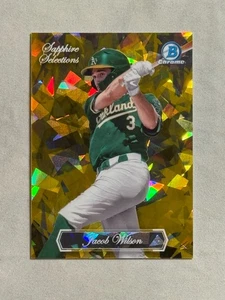 2023 Bowman Draft Sapphire Selections Gold Jacob Wilson /50 #SS-4 Athletics - Picture 1 of 2