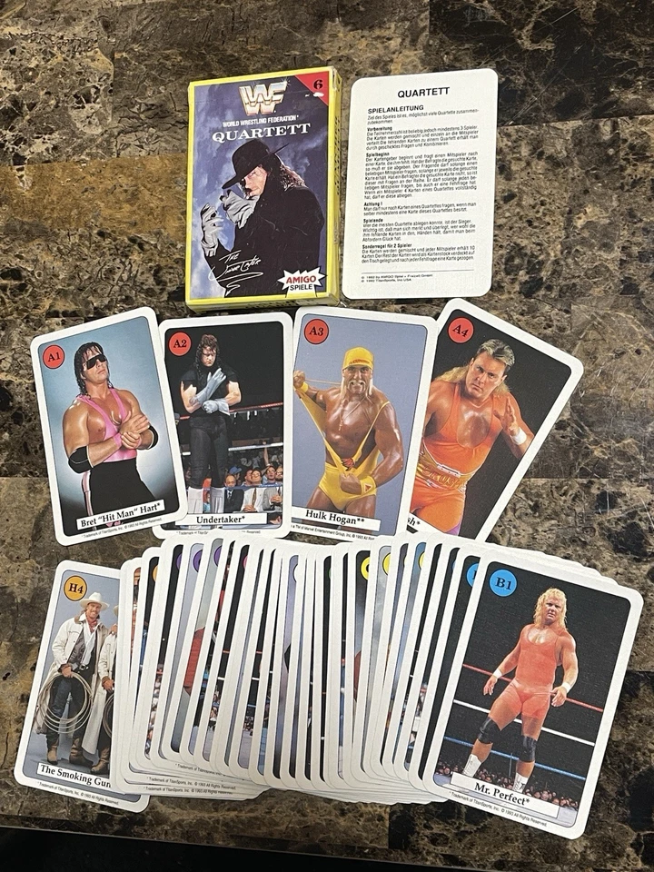 RARE - 1993 WWF Quartett Series 6 - Complete Set in Box - Amigo Germany - Image 1 of 3