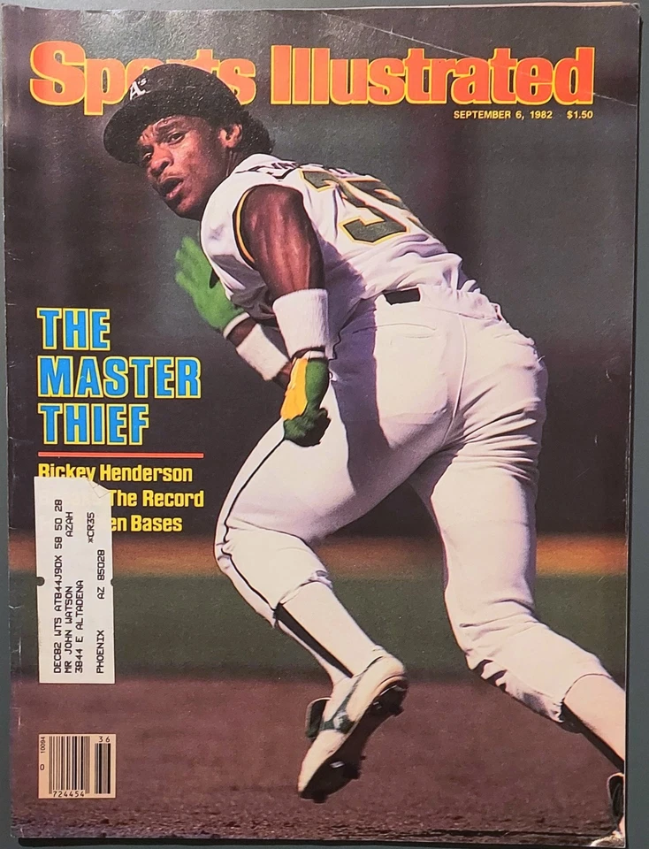 Rickey Henderson Sports Illustrated Sep 6, 1982 Oakland A's MLB Hall Of Fame - Image 1 of 1