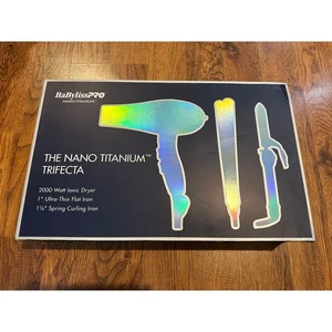 BaBylissPRO Nano Titanium Trifecta 3-Piece Hot Tools Styling Set NWT Salon Style - Picture 1 of 4