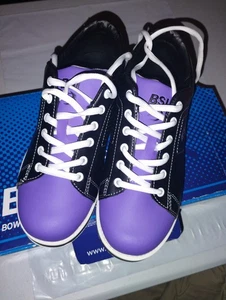 Damen-Bowlingschuhe BSI klassisch schwarz/lila Größe 7,5 - Bild 1 von 5