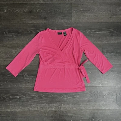 Babydoll Y2K New York Company Top Cuello en V Pequeño Rosa Hada Manga 3/4 Capricho Foto 1 de 4