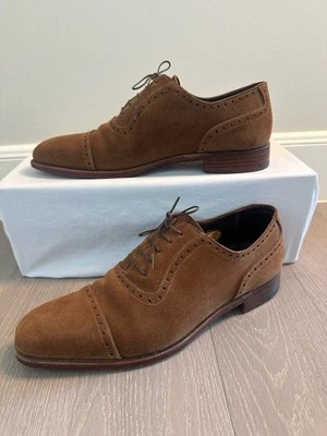 Paul Stuart - Stuart's Choice - Suede Captoe Oxford - US 9.5D - Made in England - Imagem 1 de 4