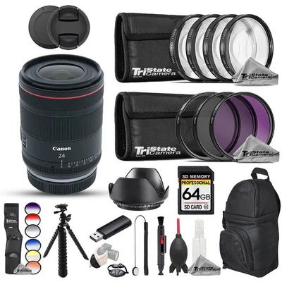 Lente Canon RF 24 mm f/1,4 L VCM - Paquete profesional de 23 piezas Foto 1 de 4