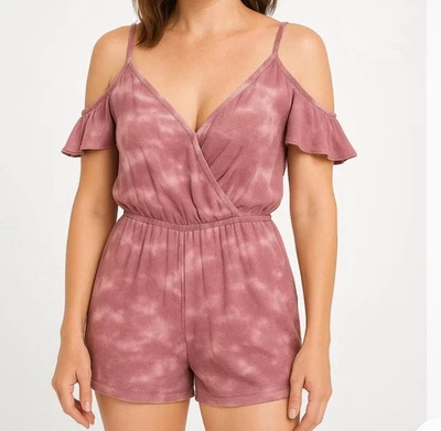 Mameluco Mudd Mujer Talla Pequeña Rosa Tie Dye Hombro Frío Y2K Boho Forrado Grunge Foto 1 de 4