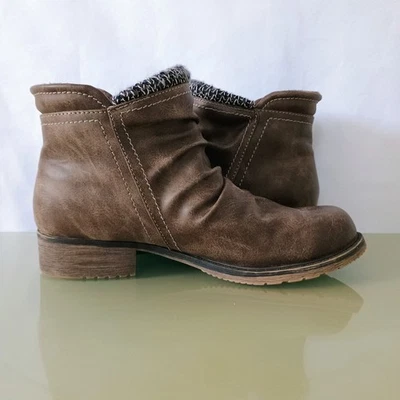 Suéter de cuero sintético SPORTO Honor para mujer Botines Botas Marrón Talla 6 Foto 1 de 4