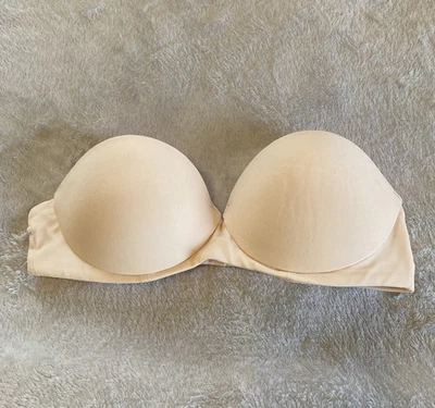 Sutiã Gilligan & O’Malley Ultimate rosa acolchoado push up sem alças tamanho 34A - Imagem 1 de 4