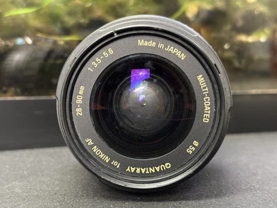 28-90mm 1:3.5-5.6 Quantaray for Nikon AF lens for parts big crack  really dirty - Image 1 of 4