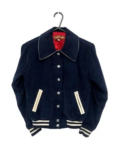 Excellent Condition ALEXA CHUNG Women's Navy Bomber Jacket Size 8 - Picture 1 of 5