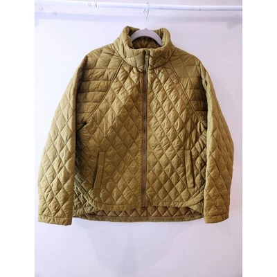 Chaqueta acolchada Maurices verde mostaza dorado claro acolchado cremallera completa para mujer talla L Foto 1 de 4