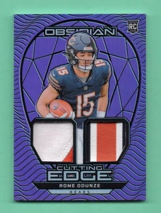 2024 Obsidian Rome Odunze CEM-ROE Cutting Edge Materials 3 Color Patch /49 RC - Picture 1 of 2