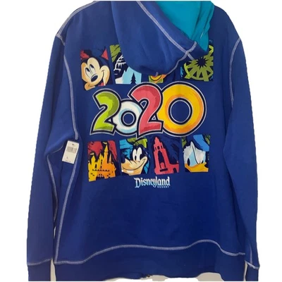 Disneyland Resort Walt Disney World Sudadera con Capucha con Cremallera Azul Teal XL 2020 Foto 1 de 4
