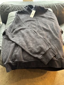 Carhartt neu ohne Etikett 175 $ Sweatshirt Hoodie L schwarz grau Studio Garderobe Auktion - Bild 1 von 6