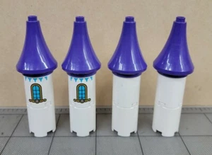 Lot of 12 Lego Duplo Replacement Disney Castle Tower Parts White / Purple - Picture 1 of 1