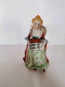 Vintage porcelain Figure Lady with sheet music.Japan - Picture 1 of 5