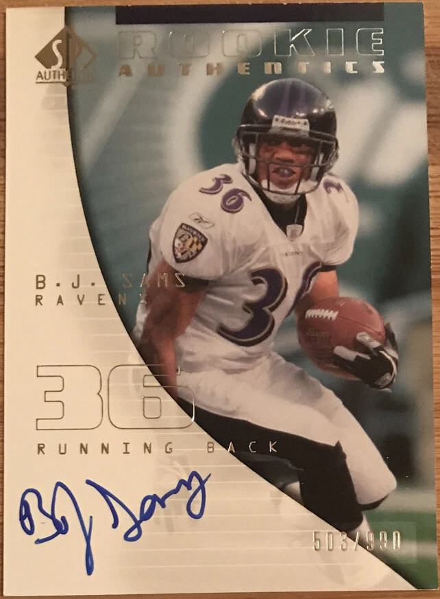 2004 SP Authentic Rookie Autograph B.J. Sams #163 #’d 503/990 - Image 1 of 2