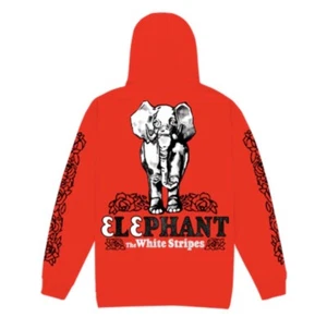 The White Stripes Official Merch Elephant Album Aniversario Sudadera con Capucha Roja L NUEVO - Imagen 1 de 12