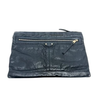 BALENCIAGA 273023 Classic clip L Clutch bag Leather Black/SilverHardware - Picture 1 of 14