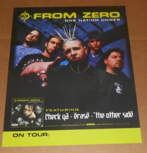 From Zero One Nation Under Tour Poster 2001 Promo 17x22 Peter Capizzi Metal RARE - Picture 1 of 4