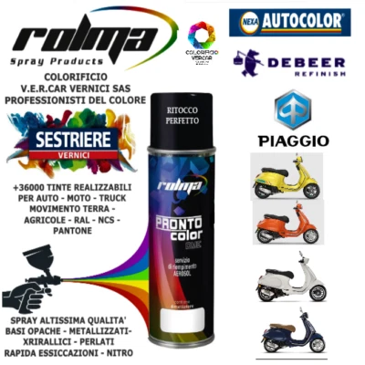 VERNICE COLORI PIAGGIO NUOVA SERIE RITOCCO SPRAY E PENNELLINO - Immagine 1 di 4