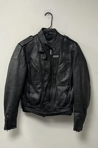 Jacket Leather Harley Davidson Coat Motorcycle 40W Audio Component Vintage - Picture 1 of 5
