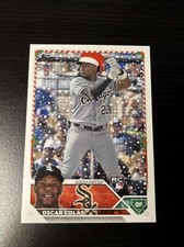 2023 Topps Holiday SP Santa Hat OSCAR COLAS ROOKIE Baseball Card H179 White Sox