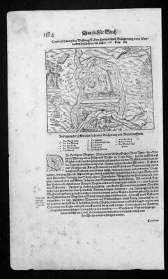 1628 Munster Antique Print The Siege of Szigetvar & The Turkish Ottomans Hungary - Image 1 of 3