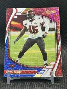 2021 Panini Absolute - Red White & Blue Stars #100 Devin White SP Buccaneers - Foto 1 di 2
